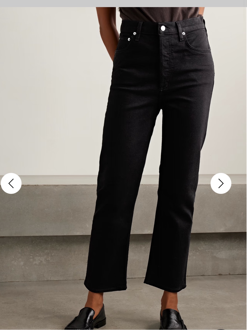 Agolde 90s Pinch Black Jeans Straight Leg High Rise Loose Fit Crop Ankle 30